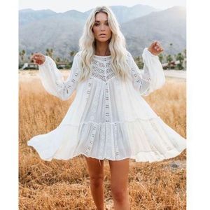 Free People White Mini Dress